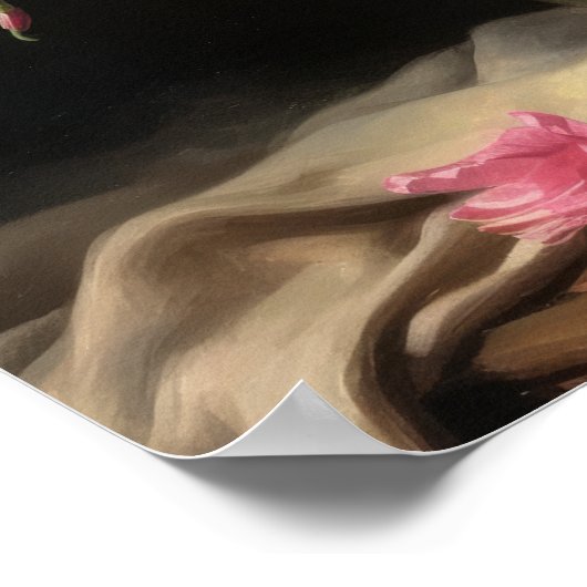 Pink Peruanische Blume Lilie Kunst, Dichtung und M Poster (Ecke)