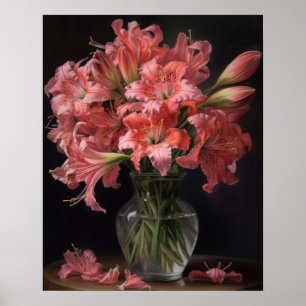 Pink Peruanische Blume Lilie Kunst, Dichtung und M Poster