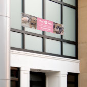 Pink Pet Business Banner mit 2 Fotos und Logo (Äußeres Gebäude)
