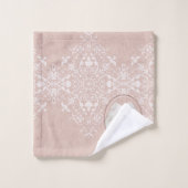 Pink Pet Gedenkstätte elegante moderne, süße Damas Badhandtuch Set (Waschlappen)