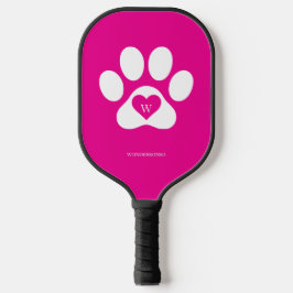 Pink pET pAW dOG cAT Pickleball Schläger