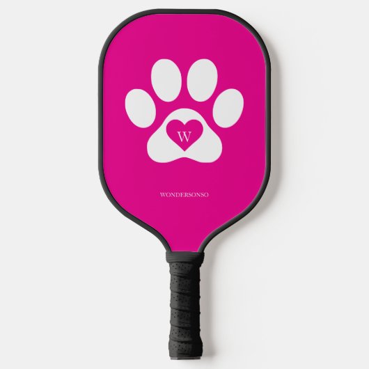 Pink pET pAW dOG cAT Pickleball Schläger (Vorderseite)