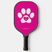 Pink pET pAW dOG cAT Pickleball Schläger (Rückseite)