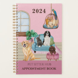 Pink Pet Sitter Geschäftsbüro Terminkalender Planer