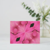 Pink Petal Abstrakt Postkarte (Stehend Vorderseite)