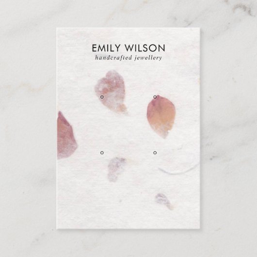 PINK PETAL HANDMADE PAPIER 2 STUDIERENDE ANGABE C VISITENKARTE (Vorderseite)