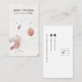 PINK PETAL HANDMADE PAPIER 2 STUDIERENDE ANGABE VISITENKARTE (Vorne/Hinten)