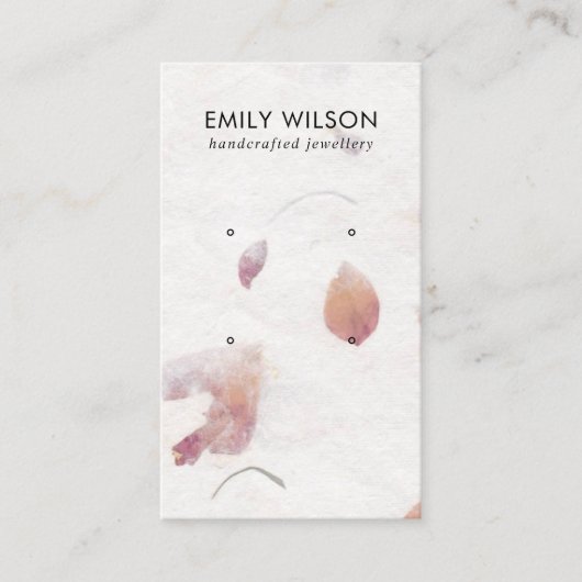 PINK PETAL HANDMADE PAPIER 2 STUDIERENDE ANGABE VISITENKARTE (Vorderseite)