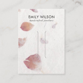 PINK PETAL HANDMADE PAPIER HAIR CLIP DISPLAY CARD VISITENKARTE