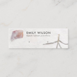 PINK PETAL HANDMADE PAPIER STUD EARRING DISPLAY MINI VISITENKARTE