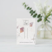 PINK PETAL HANDMADE PAPIERFASERKARTE CLIP DISPLAY VISITENKARTE (Stehend Vorderseite)