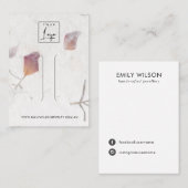 PINK PETAL HANDMADE PAPIERFASERKARTE CLIP DISPLAY VISITENKARTE (Vorne/Hinten)