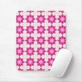 Pink Petal Mosaic pattern Mousepad (Mit Mouse)