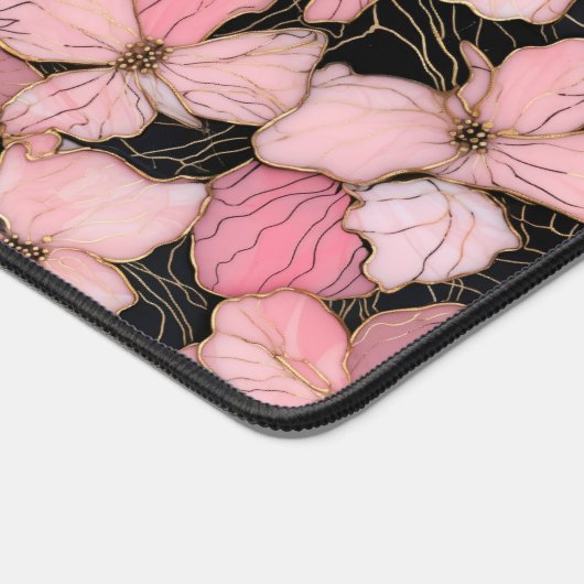 Pink Petals Desk Mat Schreibtischunterlage (Ecke)