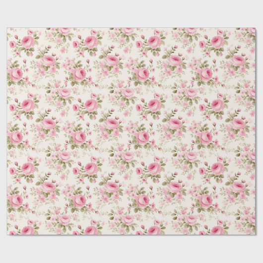 Pink Petals Glow Geschenkpapier (Flach)