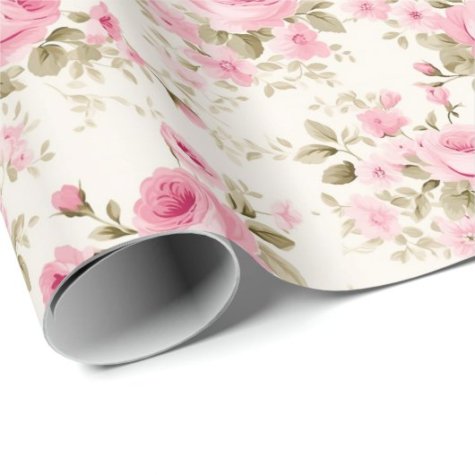 Pink Petals Glow Geschenkpapier (Rolleneckpunkt)