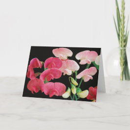 Pink Petals On Sandstone Greeting Cards Feiertagskarte