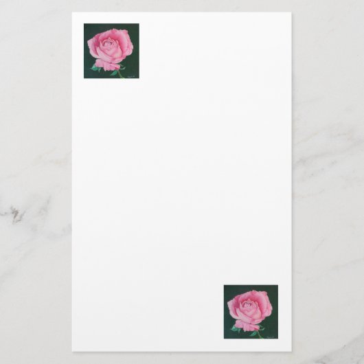 Pink Petals Stationery Briefpapier (Vorderseite)
