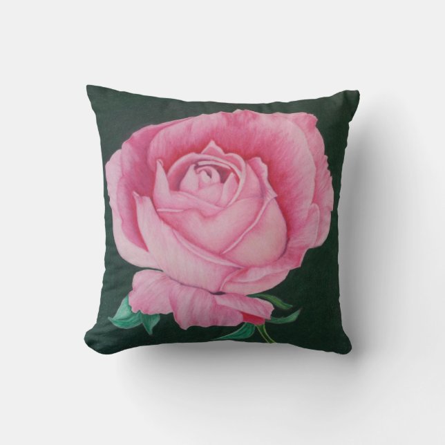 Pink Petals Throw Kissen (Vorderseite)