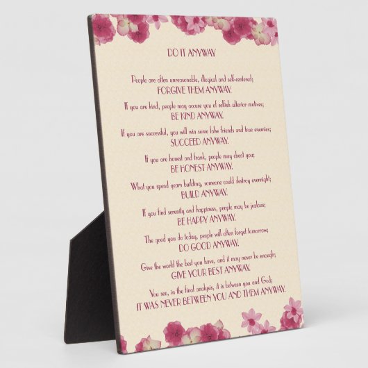 Pink Petals tun es auf jeden Fall Fotoplatte (Seite)