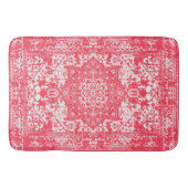 Pink Petals über Kilim Dreams Badematte (Vorderseite)