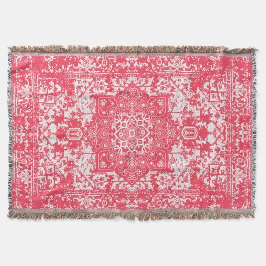 Pink Petals über Kilim Dreams Decke (Vorderseite)