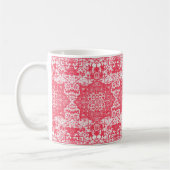 Pink Petals über Kilim Dreams Kaffeetasse (Links)