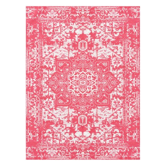 Pink Petals über Kilim Dreams Tischdecke (Vorderseite)