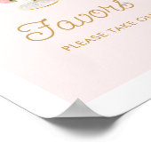 Pink Petals und Prosecco Brautparty Favoriten Zeic Poster (Ecke)