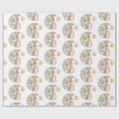 Pink Peter das Kaninchen mit Birthday Ballon Geschenkpapier (Flach)