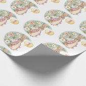 Pink Peter das Kaninchen mit Birthday Ballon Geschenkpapier (Ecke)