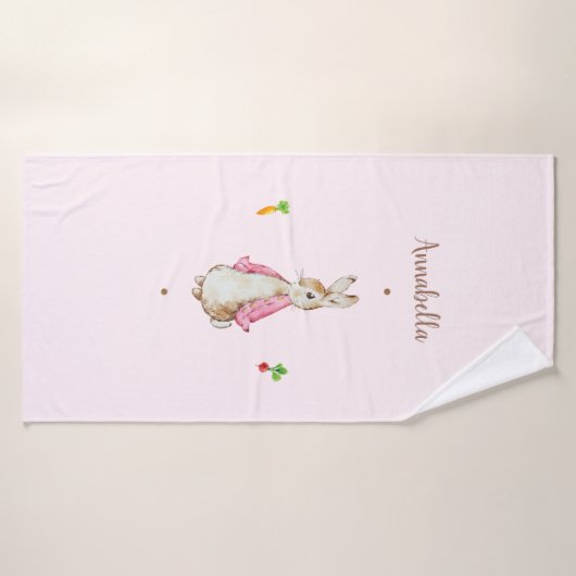 Pink Peter der Kaninchen Badehandtuch (Badehandtuch)