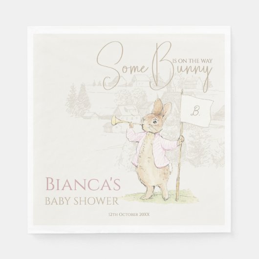 Pink Peter der Kaninchen Einige SonnenBaby-Dusche Serviette (Vorderseite)