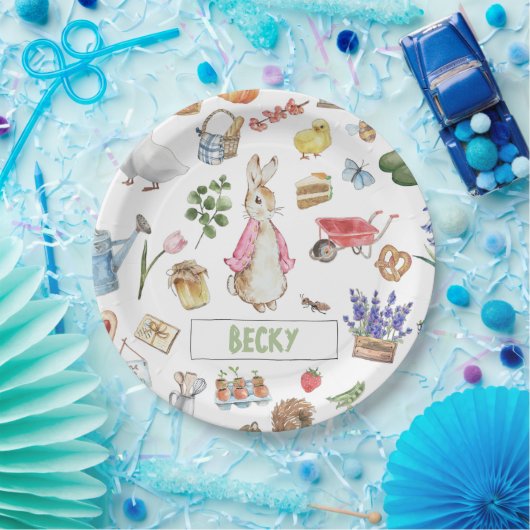 Pink Peter der Kaninchen Pappteller (Party)