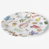 Pink Peter der Kaninchen Pappteller (Schrägansicht)