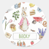 Pink Peter der Kaninchen Runder Aufkleber (Vorderseite)