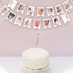 Pink Peter der Rabbit Beatrix 1. Geburtstag Foto Wimpelkette