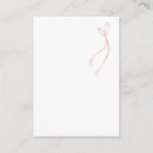 Pink Peter der Rabbit Beatrix Girl Babydusche Begleitkarte (Rückseite)