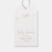 Pink Peter der Rabbit Beatrix Girl Babydusche Geschenkanhänger (Rückseite)