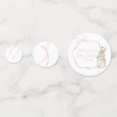 Pink Peter der Rabbit Beatrix Girl Babydusche Konfetti (Rückseiten)