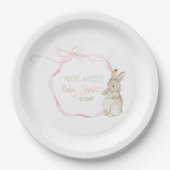 Pink Peter der Rabbit Beatrix Girl Babydusche Pappteller (Vorderseite)