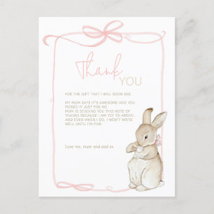 Pink Peter der Rabbit Beatrix Potter Baby Dusche Postkarte