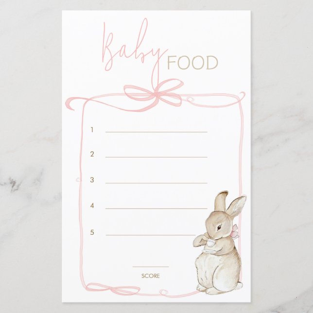 Pink Peter der Rabbit Beatrix Ratet Baby Food Game (Vorderseite)