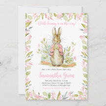 Pink Peter Rabbit Baby Dusche