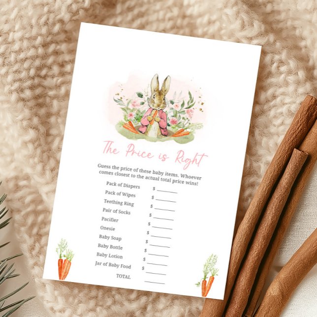 Pink Peter Rabbit Baby Shower Price is Right Game (Von Creator hochgeladen)