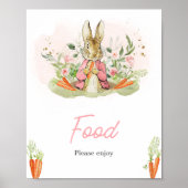 Pink Peter Rabbit Babydusche Poster (Vorne)