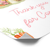 Pink Peter Rabbit Babydusche Vielen Dank für Ihr K Poster (Ecke)