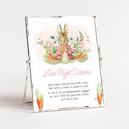Pink Peter Rabbit Kinderdusche Spätnachtsspalter Poster