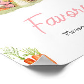 Pink Peter Rabbit Kinderduschfavoriten Poster (Ecke)