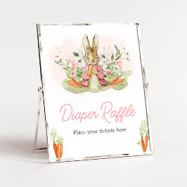 Pink Peter Rabbit Kinderduschmaschine Windelwanne Poster